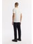 Erkek Beyaz Bisiklet Yaka Jakarlı Basic T-Shirt A51Y1165 4