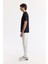 Erkek Siyah Regular Fit Bisiklet Yaka Hologram Baskılı Interlok T-shirt A51y1132 3