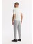 Erkek Ekru Regular Fit Düğmesiz Polo Yaka Boyuna Ajur Desenli Rayon Triko T-shirt A51Y5015 4