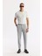 Erkek Ekru Regular Fit Düğmesiz Polo Yaka Boyuna Ajur Desenli Rayon Triko T-shirt A51Y5015 7