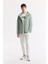 Erkek Mint Yeşil Comfort Fit Kapüşonlu Rüzgar Geçirmez Hafif Mont A51y6054 7