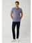 Erkek Koyu Lacivert Slim Fit Eskitme Yıkamalı Esnek Jean Pantolon B003525 1