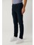 Erkek Koyu Lacivert Slim Fit Eskitme Yıkamalı Esnek Jean Pantolon B003525 3