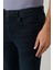 Erkek Koyu Lacivert Slim Fit Eskitme Yıkamalı Esnek Jean Pantolon B003525 6