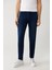 Erkek Lacivert Eskitme Yıkamalı Esnek Jean Pantolon B003525 2