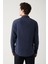 Erkek Lacivert Regular Fit Düğmeli Yaka %100 Pamuk Gömlek B002033 4