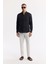 Erkek Beyaz Relaxed Fit Beli Lastikli %100 Keten Pantolon B003032 1