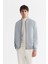 Erkek Mavi Comfort Fit Fermuarlı Süet Görünümlü Bomber İnce Mont B006045 1