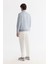 Erkek Mavi Comfort Fit Fermuarlı Süet Görünümlü Bomber İnce Mont B006045 6