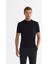 Erkek Siyah Regular Fit Yarım Balıkçı Yaka Kısa Kollu Triko T-Shirt B005025 1
