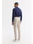 Erkek Bej Slim Fit Klasik Bel Pamuklu Yumuşak Tuşeli Chino Pantolon A51Y3078 3
