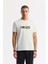 Erkek Ekru Bisiklet Yaka Baskılı Bi Stretch Interlok T-shirt A51y1166 1