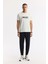 Erkek Ekru Bisiklet Yaka Baskılı Bi Stretch Interlok T-shirt A51y1166 5