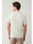 Erkek Gri %100 Pamuk 3 Düğmeli Jakarlı Polo Yaka T-shirt A41y1147 4