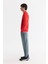 Erkek Kırmızı Bisiklet Yaka Içi 3 Iplik Şardonlu Sweatshirt B001033 3