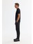 Erkek Siyah Regular Fit Yarım Balıkçı Yaka Kısa Kollu Triko T-Shirt B005025 4
