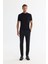 Erkek Siyah Regular Fit Yarım Balıkçı Yaka Kısa Kollu Triko T-Shirt B005025 6