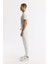 Erkek Beyaz Beli Lastikli Bağcıklı Yandan Fermuarlı Cepli İnterlok Jogger B003400 2
