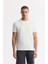 Erkek Beyaz Bisiklet Yaka Enjeksiyon Baskılı İnterlok T-Shirt A51Y1136 1
