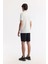 Erkek Beyaz Regular Fit Fermuarlı Polo Yaka Önü Enjeksiyon Baskılı T-shirt A51y1167 4