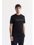 Erkek Siyah Regular Fit Bisiklet Yaka Enjeksiyon Baskılı İnterlok T-Shirt A51Y1021 1