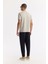Erkek Gri Bisiklet Yaka Enjeksiyon Baskılı İnterlok T-Shirt A51Y1072 5
