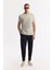 Erkek Gri Bisiklet Yaka Enjeksiyon Baskılı İnterlok T-Shirt A51Y1072 6