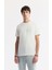Erkek Beyaz Regular Fit Bisiklet Yaka Enjeksiyon Baskılı Interlok T-shirt A51y1021 1