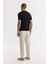 Erkek Siyah Regular Fit Bisiklet Yaka Boyuna Ajurlu Triko T-shirt A51Y5023 4