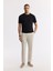 Erkek Siyah Regular Fit Bisiklet Yaka Boyuna Ajurlu Triko T-shirt A51Y5023 6