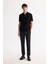 Erkek Siyah Polo Yaka Fermuarlı Rayon Triko T-shirt A42y5128 5