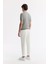 Erkek Gri Regular Fit Bisiklet Yaka Dokulu Triko T-shirt B005119 4