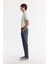 Erkek Antrasit Relaxed Fit Beli Lastikli %100 Keten Pantolon B003032 2