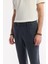 Erkek Antrasit Relaxed Fit Beli Lastikli %100 Keten Pantolon B003032 4