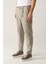 Erkek Gri Relaxed Fit Beli Lastikli %100 Keten Pantolon B003032 5