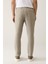 Erkek Gri Relaxed Fit Beli Lastikli %100 Keten Pantolon B003032 6