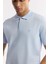 Erkek Açık Mavi Polo Yaka Basic Rayon Triko T-shirt A51Y5035 2