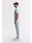 Erkek Açık Mavi Polo Yaka Basic Rayon Triko T-shirt A51Y5035 3