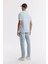 Erkek Açık Mavi Polo Yaka Basic Rayon Triko T-shirt A51Y5035 4