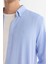 Erkek Mavi Regular Fit Düğmeli Yaka %100 Pamuk Oxford Gömlek B002034 2