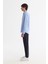 Erkek Mavi Regular Fit Düğmeli Yaka %100 Pamuk Oxford Gömlek B002034 3