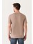 Erkek Vizon Soft Regular Fit Soft Touch Bisiklet Yaka Düz Modal T-Shirt B001171 3