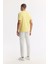 Erkek Sarı Regular Fit Bisiklet Yaka Enjeksiyon Baskılı Interlok T-shirt A51y1021 4