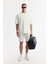 Erkek Ekru Bisiklet Yaka Oversize Aplike Baskı Detaylı 2'İplik T-Shirt A51Y1082 7
