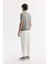 Erkek Gri Regular Fit Polo Yaka Dokulu Triko T-shirt B005120 4