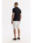 Erkek Siyah Regular Fit Fermuarlı Polo Yaka Önü Enjeksiyon Baskılı T-shirt A51y1167 4