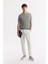 Erkek Gri Regular Fit Polo Yaka Dokulu Triko T-shirt B005120 7