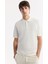 Erkek Ekru Polo Yaka Basic Rayon Triko T-shirt A51Y5035 6
