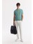 Erkek Nil Yeşili Regular Fit Polo Yaka Dokulu Triko T-shirt B005120 7