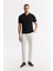 Erkek Siyah Regular Fit Polo Yaka Dokulu Triko T-shirt B005120 5